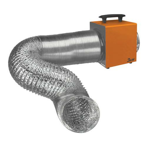 Conduta flexível de 5 metros – Heat-Duct Pro – 3,3 kW e 9 kW – Eurom