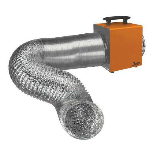 Conduta flexível de 5 metros – Heat-Duct Pro – 3,3 kW e 9 kW – Eurom