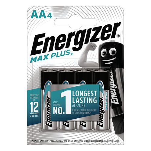 Pilha alcalina Max Plus AA/LR6 FSB4 – conjunto de 4 – Energizer