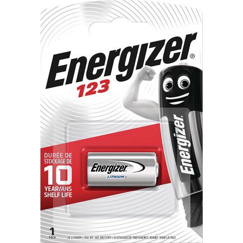 Pilha de lítio para aparelhos eletrónicos – 123 – Energizer