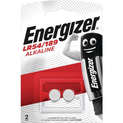 Pilha alcalina multifunções para calculadoras, relógios, entre outros – LR54 – conjunto de 2 – Energizer