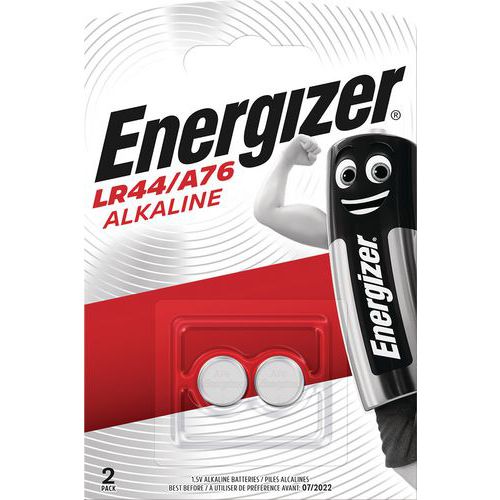 Pilha alcalina multifunções para calculadoras, relógios, entre outros – LR44 – conjunto de 2 – Energizer