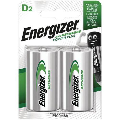 Pilha alcalina recarregável – D/LR20 – conjunto de 2 – Energizer