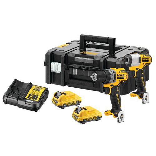 Kit 2 ferramentas XR 12 V Berbequim de percussão + aparafusadora de impacto – Dewalt