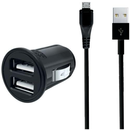 Carregador-isqueiro USB + cabo Micro USB – Moxie