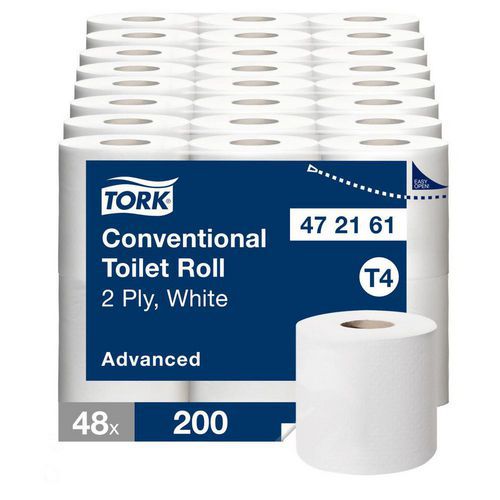 Papel higiénico de folha dupla T4 Advanced – Tork