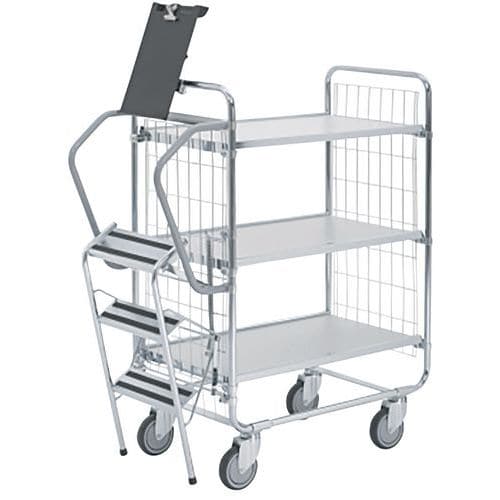 Carro com escada – 3 plataformas – capacidade de 200 kg