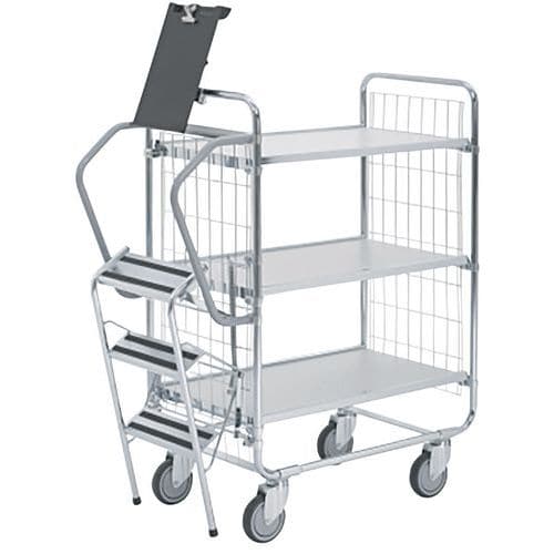 Carro com escada – 3 plataformas – capacidade de 200 kg