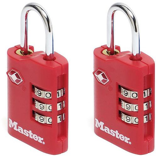 Cadeado TSA de combinação - Conjunto de 2 - Master Lock