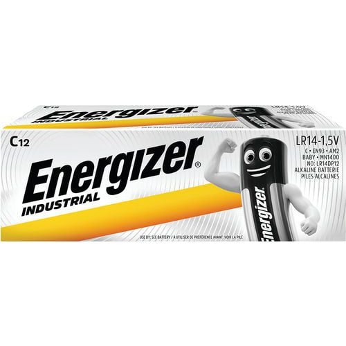 Pilha alcalina industrial C/LR14 – conjunto de 12 – Energizer