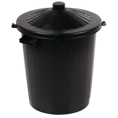 Caixote de lixo de rua – 80 L – preto - Manutan Expert