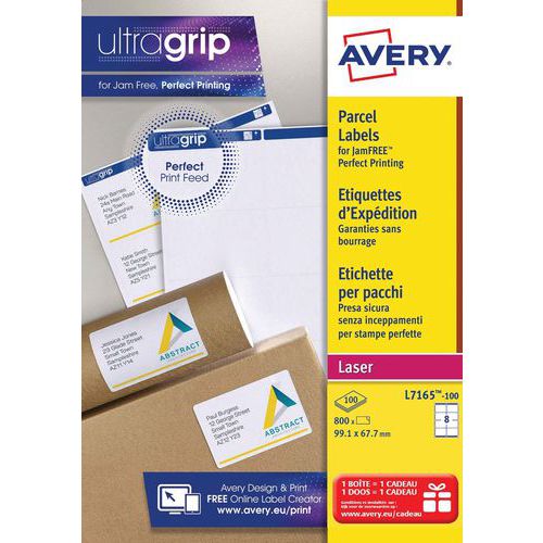 Etiqueta de expedição Ultragrip – impressão a laser