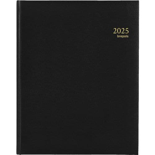 Agenda semanal Concorde preta – 21 x 27 cm – ano 2025