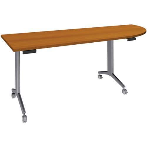 Mesa de canto direito Idora – 200 x 80 cm – Pés em alumínio