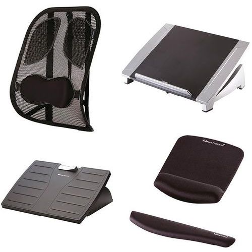 Pack ergonómico para teletrabalho Conforto + apoio para o pulso de oferta! – Fellowes