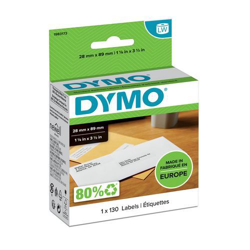 Etiqueta de endereço postal autocolante LabelWriter 28x89 mm – Dymo