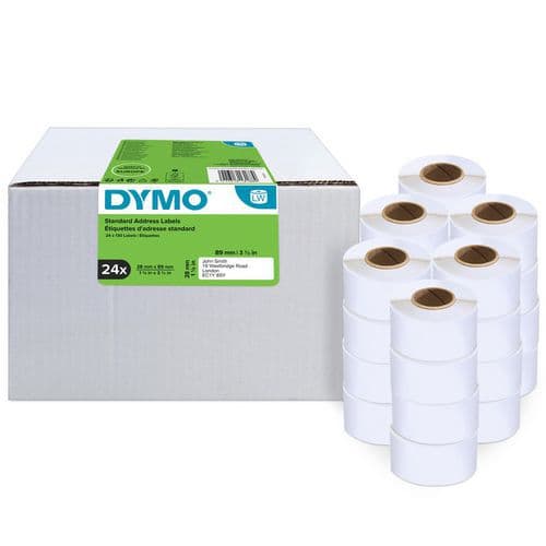 Embalagem de etiquetas de endereço postal LabelWriter, 28 x 89 mm – Dymo