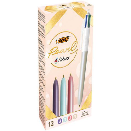 Esferográfica 4 cores Pearl – 4 cores sortidas – Bic