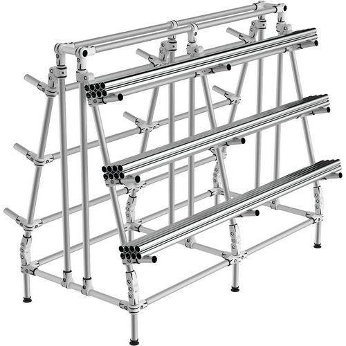 Mini-rack Cantilever fixo – base triangular – carga de 150 kg por nível – Trilogiq