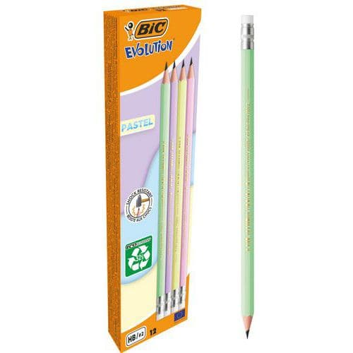 Lápis para papel Evolution Pastel com borracha – Bic