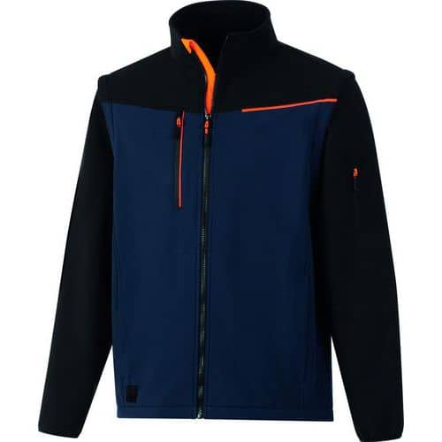 Casaco softshell 2 em 1 – SOCCIA azul marinho-preto – Delta Plus