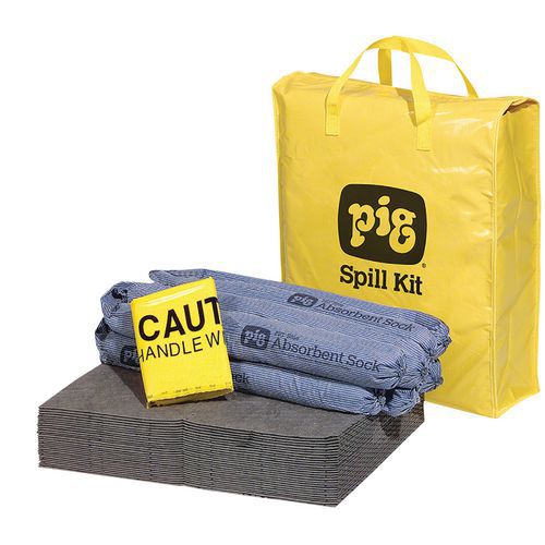 Kit de absorvente portátil para líquidos não agressivos – Pig