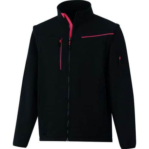 Casaco Softshell 2 em 1 – SOCCIA preto e vermelho – Delta Plus