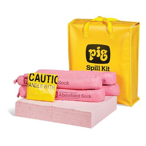 Kit de absorvente portátil para líquidos agressivos – Pig