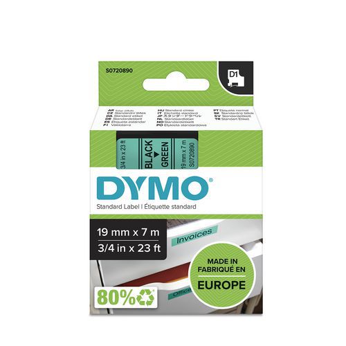 Cassete de fita D1 com 19 mm de largura – Dymo