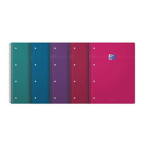 Caderno SmArt em espiral perfurado 230 x 297 mm – cores vivas – Oxford