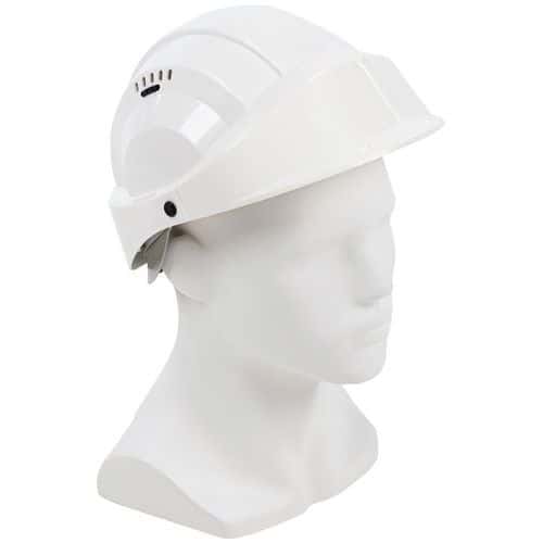 Capacete Orizon ventilado branco com viseira branca