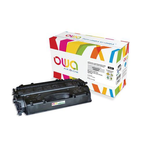 Toner de alta capacidade compatível com HP 55A preto – OWA