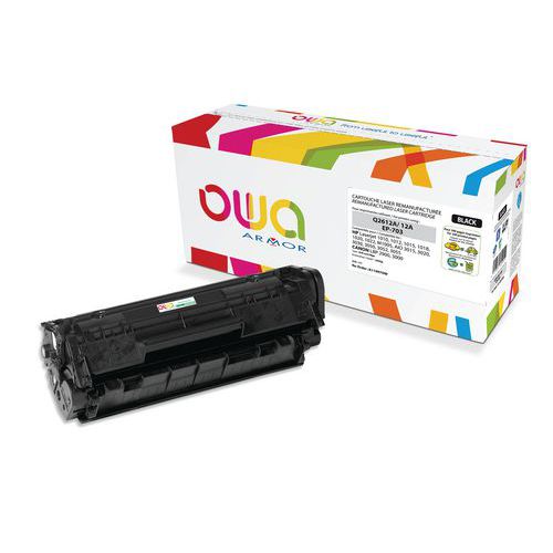 Toner de capacidade padrão compatível com HP 12A Black – OWA