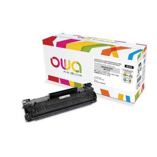 Toner de capacidade padrão compatível com HP 35A preto – OWA