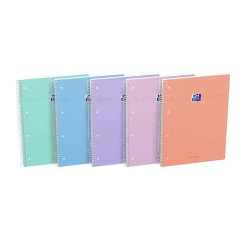 Caderno Smart de argolas pautado sortido Pastel – 23 x 29,7 cm – Oxford