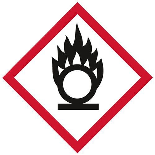 Marcação de tubagens GHS03 – oxidante – Systemtext