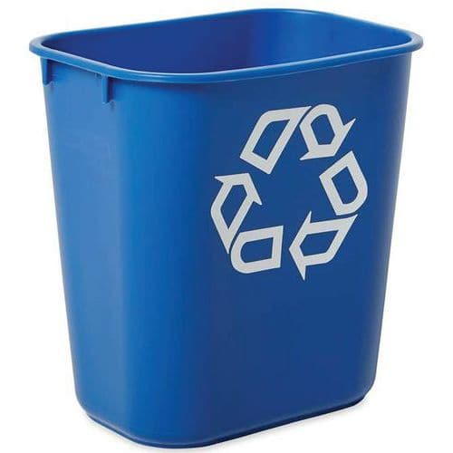 Contentor retangular e símbolo de reciclagem – 12,9 L – Rubbermaid