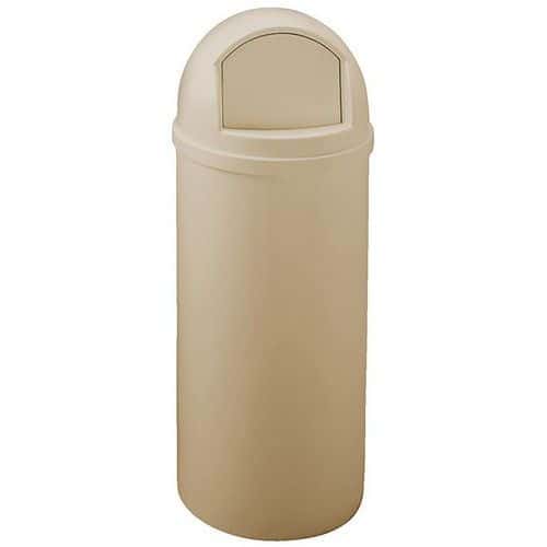 Caixote de lixo Marshall Dome – 57 L – bege – Rubbermaid