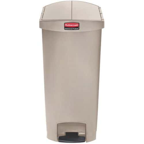 Caixote de lixo em plástico STEP ON, 68 L, bege – Rubbermaid