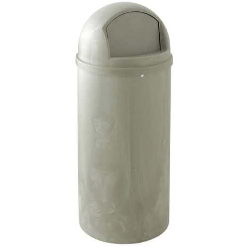 Caixote de lixo Marshall Dome – 95 L – bege – Rubbermaid