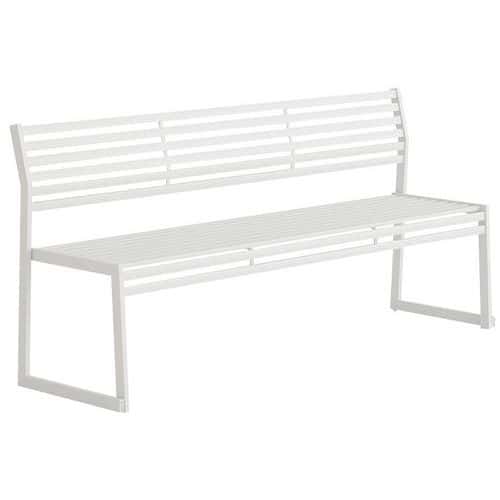 Banco com espaldar em aço galvanizado – 180 cm – Urbantime