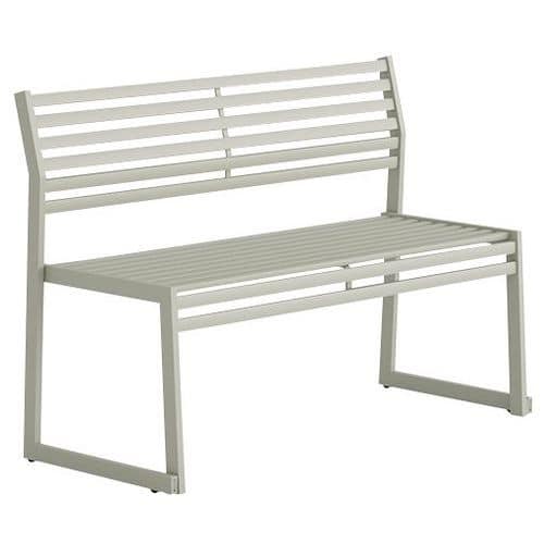 Banco com espaldar em aço galvanizado – 120 cm – Urbantime