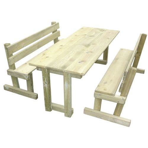 Pack Eco : la table + 2 bancs enfant Mino