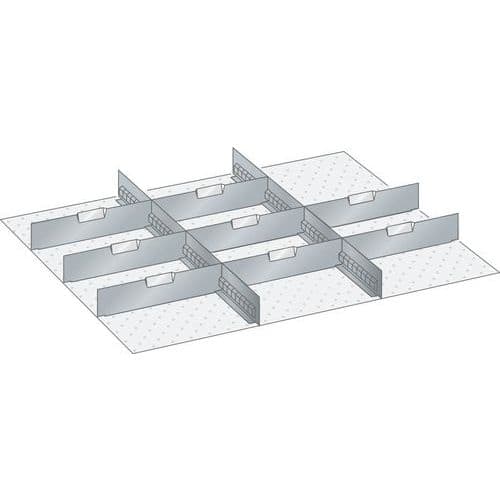 Kit de material para subdivisão 45x36E (LxPxA) 765x612x200 mm – Lista