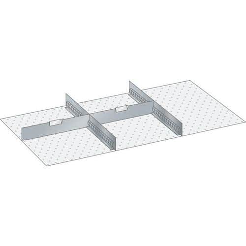 Kit de material para subdivisão 54x27E (LxPxA) 918x459x150 mm – Lista