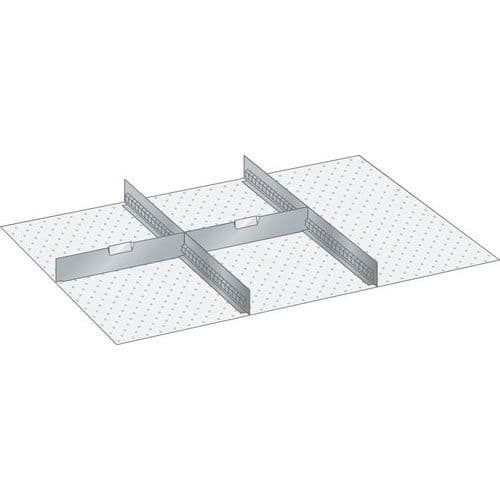 Kit de material para subdivisão 54x36E (LxPxA) 918x612x150 mm – Lista