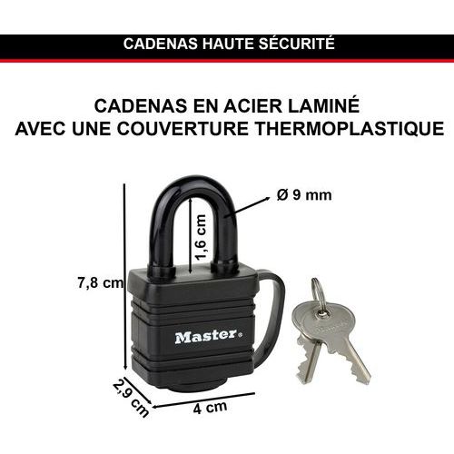 Kit de cabo e cadeado - Master Lock