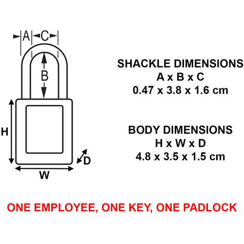 Cadeado de segurança com asa fina S32RED – Master Lock