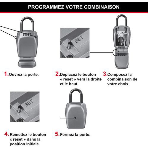 Chaveiro com combinação 5414EURD – Trava principal