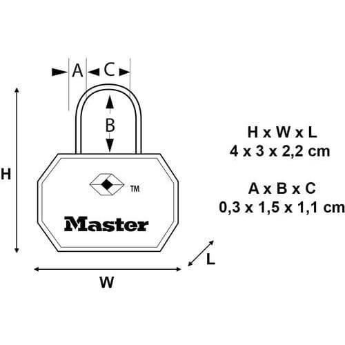 Cadeado TSA 4681EURTBLK – Master Lock